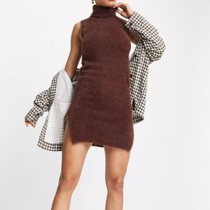 Never Worn ASOS Chocolate high neck dress